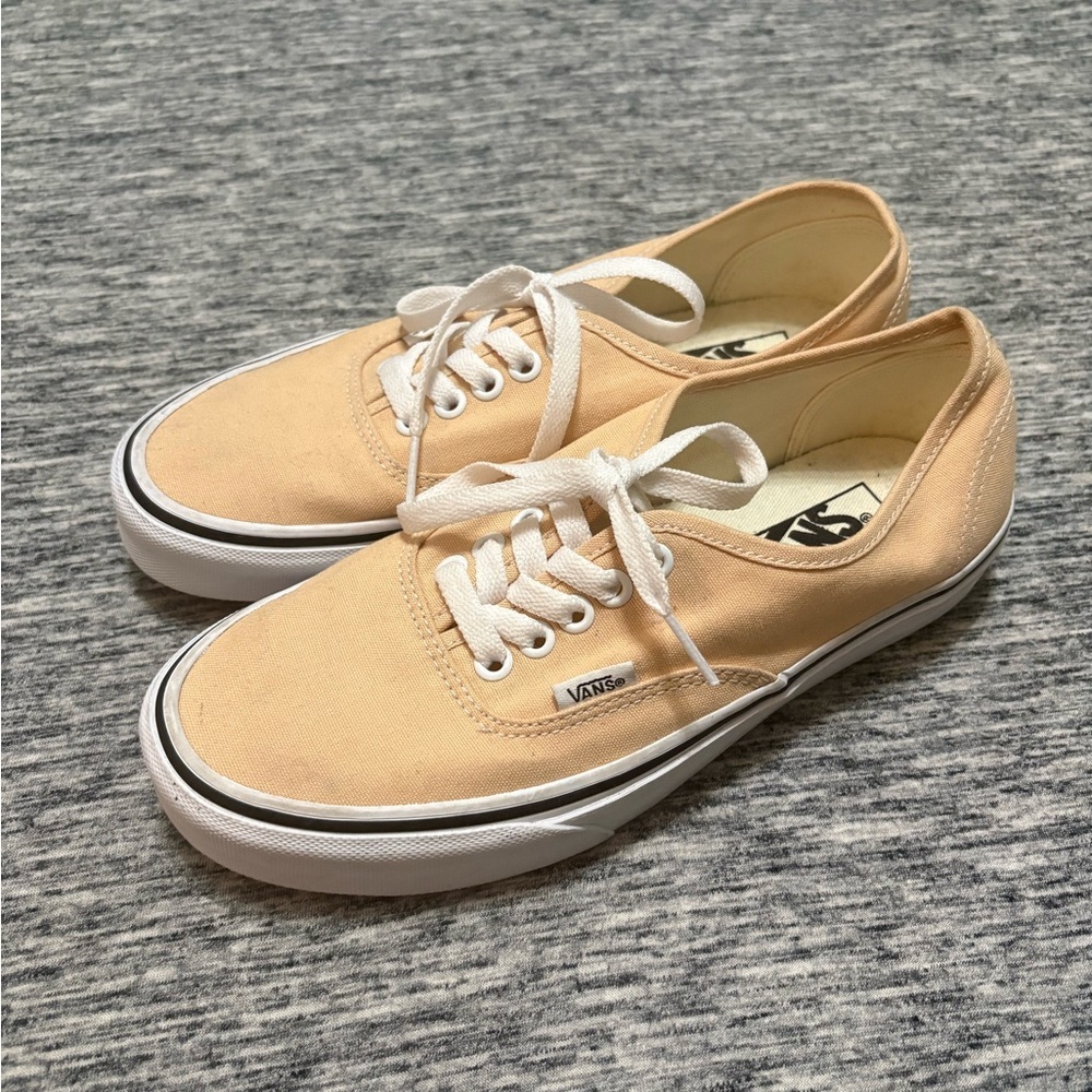 Vans Ladies Size 8 Peach Coloured Lace Up Sneakers